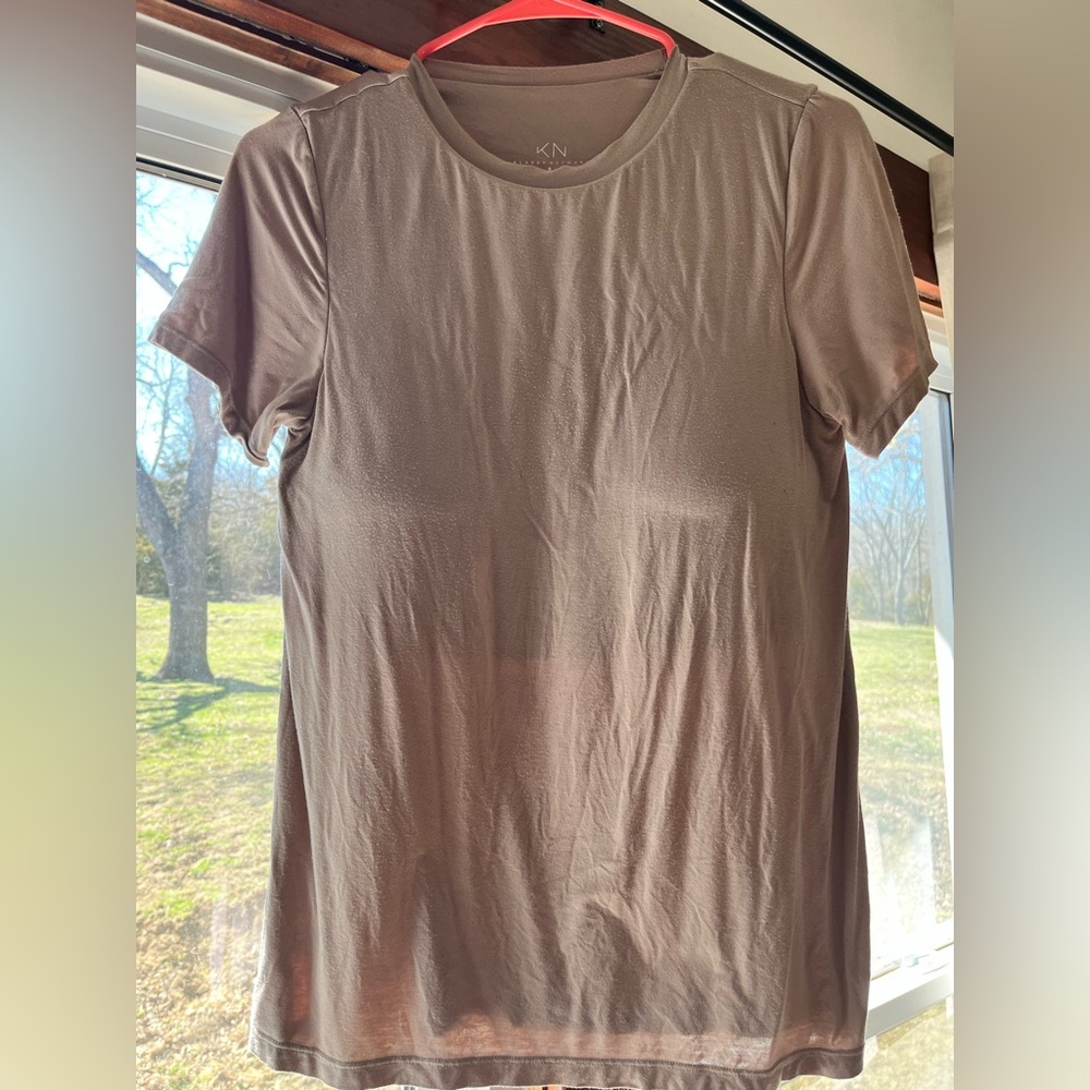 Klassy Network Nude Tshirt with built in Bra